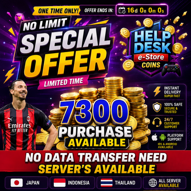 eFootball 7300 Coins Special Offer - Instant Delivery, No Data Transfer Required | Huda e-Store