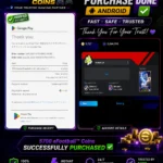 5700 eFootball Coins purchase successfully completed on Android through HUDA e-STORE